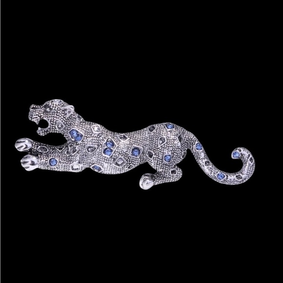 Crystal Rhinestone Cheetah Suit Lapel Pin Badge for Men Accessories Jewelry - Picture 7 of 9